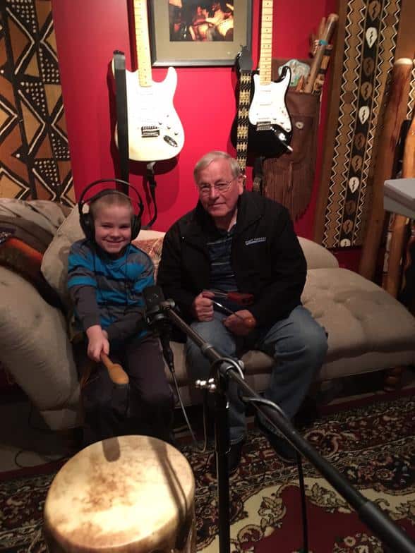 Ayrton Dobson and his grandfather