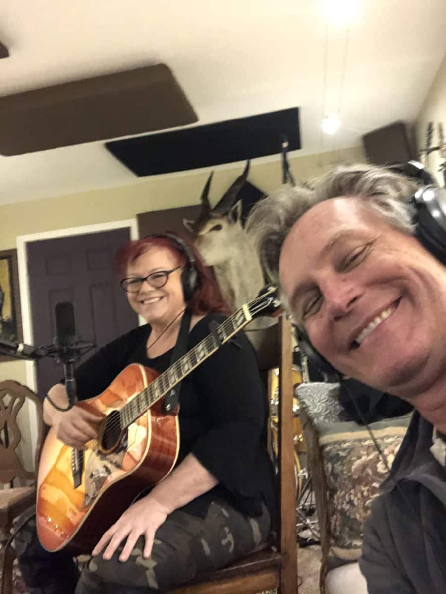 Kelly Red Walker and Chris Lah in the #GeniusLab Studio