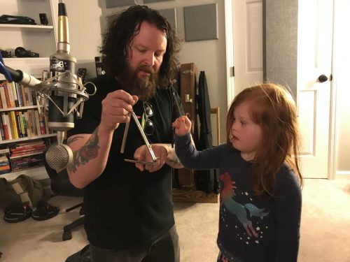 Jody Stapleton recording Shine On with Beatrice
