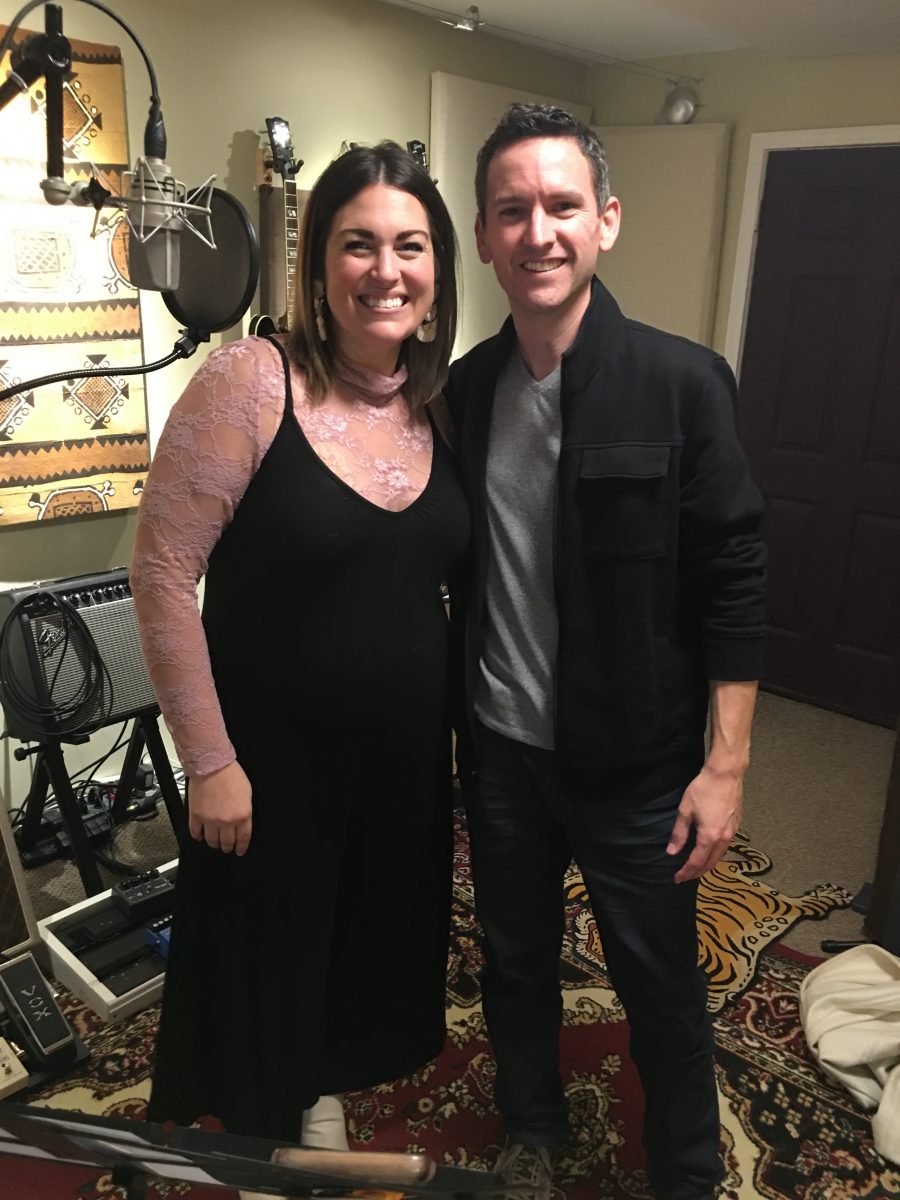 CJ from Hear The Hope and Maria Dunlap recording Eternity