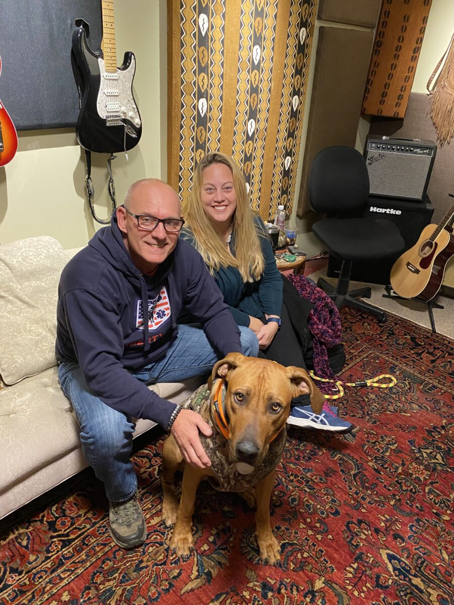 Mike and Dr. J with Stryker In The GeniusLab Studio